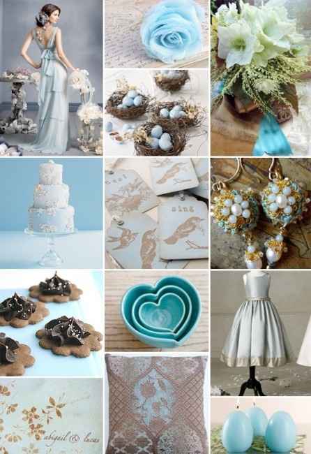 Le club du mariage marron et bleu 