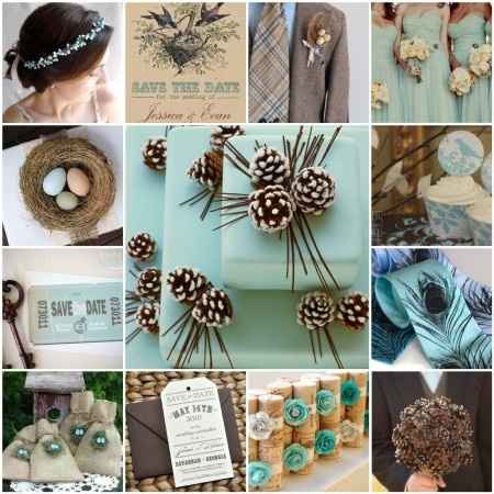 Le club du mariage marron et bleu 