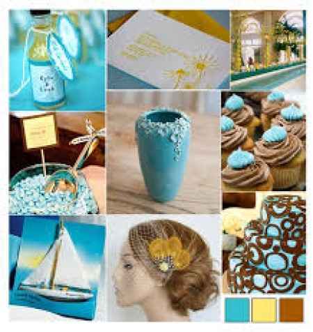 Le club du mariage marron et bleu 
