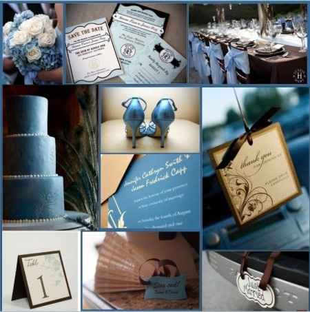 Le club du mariage marron et bleu 