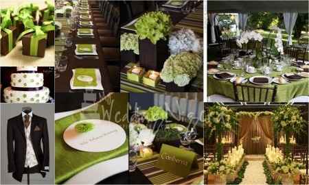 Le club du mariage vert (anis) et marron (chocolat)