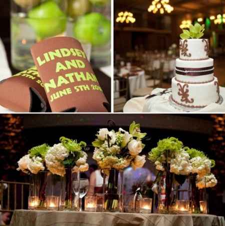 Le club du mariage vert (anis) et marron (chocolat)