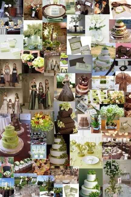 Le club du mariage vert (anis) et marron (chocolat)