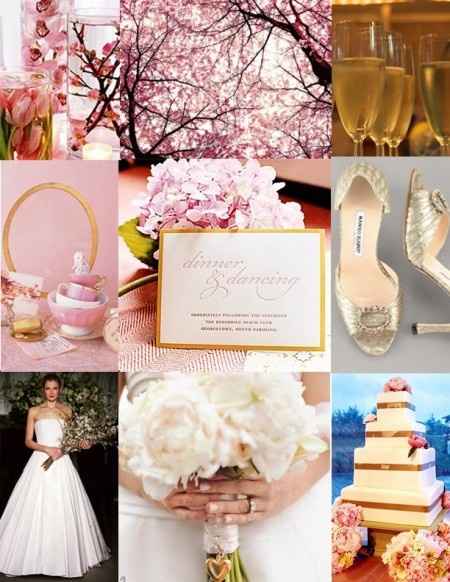 Le club du mariage rose et or