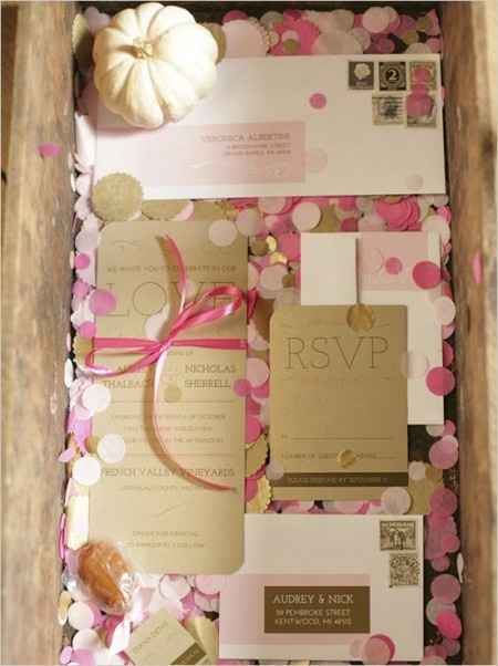 Le club du mariage rose et or
