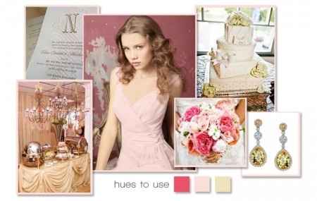 Le club du mariage rose et or