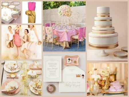Le club du mariage rose et or