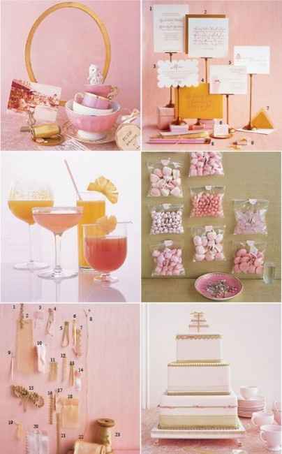 Le club du mariage rose et or