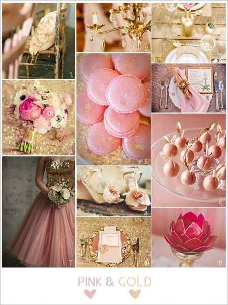 Le club du mariage rose et or