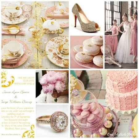 Le club du mariage rose et or