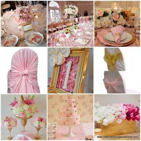 Le club du mariage rose et or