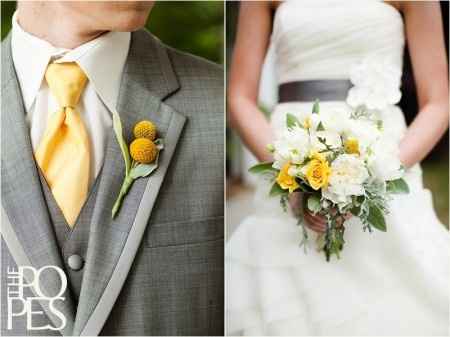 Le club du mariage jaune et gris