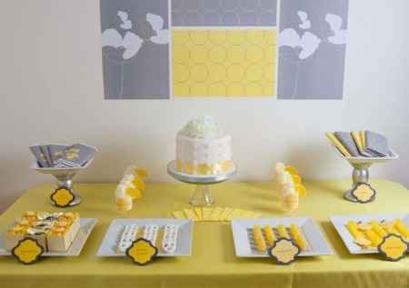 Le club du mariage jaune et gris