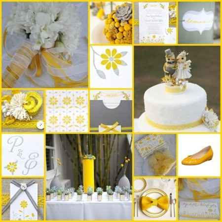 Le club du mariage jaune et gris