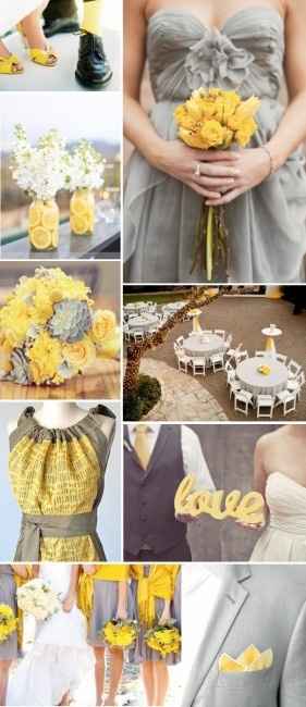 Le club du mariage jaune et gris