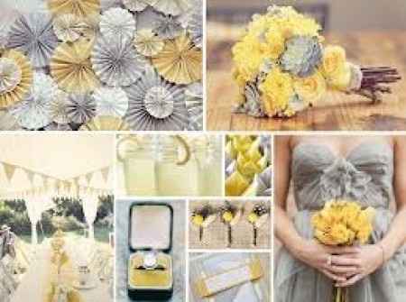 Le club du mariage jaune et gris