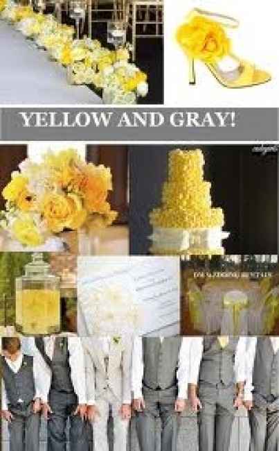 Le club du mariage jaune et gris