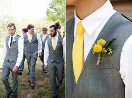 Le club du mariage jaune et gris