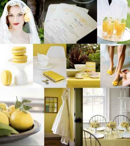 Le club du mariage jaune et gris