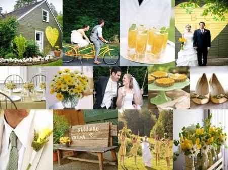 Le club du mariage jaune et gris