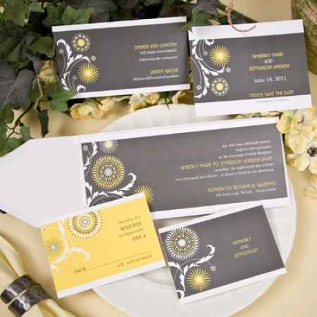 Le club du mariage jaune et gris