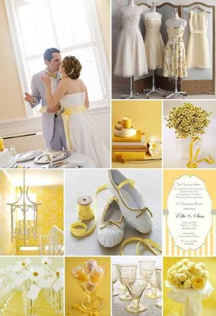 Le club du mariage jaune et gris