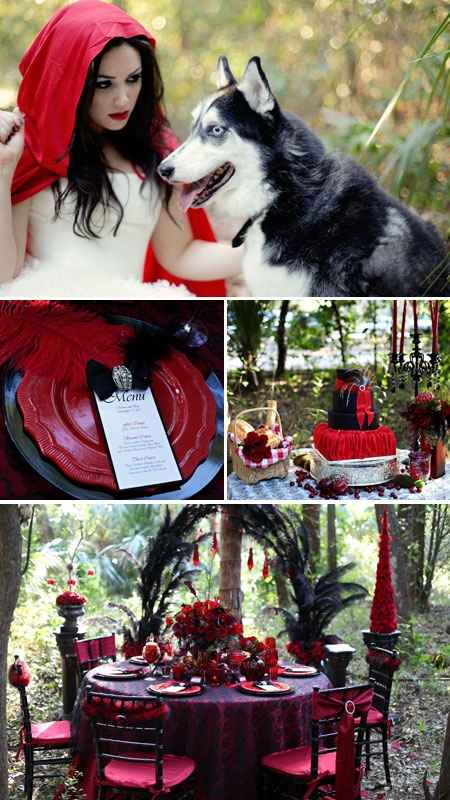 mariage theme chaperon rouge 