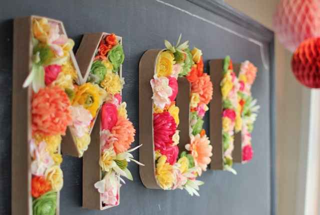 DIY Lettres en fleurs 