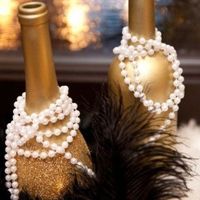 plume bouteille perles