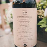 Les menus seront sur des bouteilles de vin
