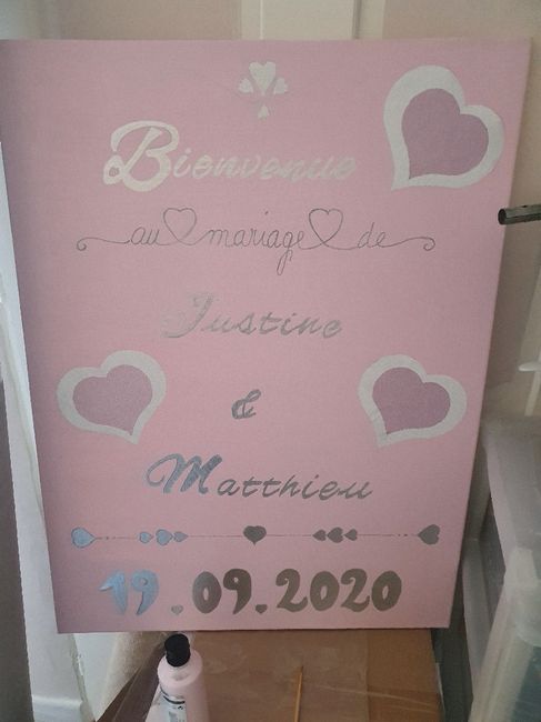 Panneau de bienvenue mariage 1