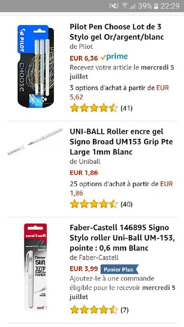 Cherche stylo pour livre d'or encre blanche 💡 - 1