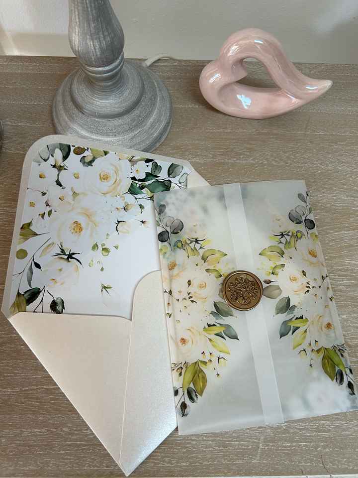 Faire part en pvc acrylique givre - 1