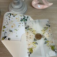Faire part en pvc acrylique givre - 1