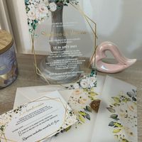 Faire part en pvc acrylique givre - 2