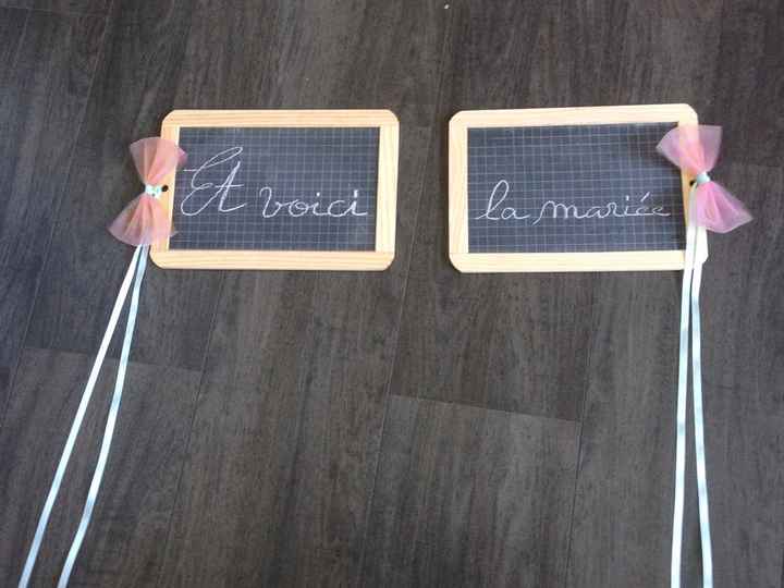Ardoise pour entrer église - 1