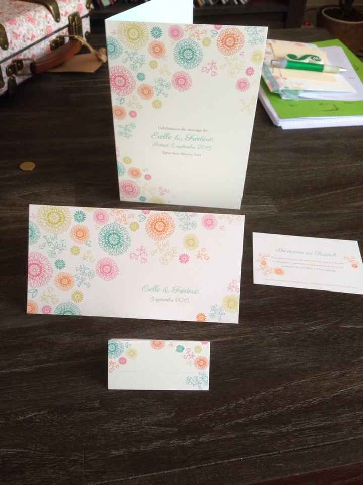 Mes faires part, mon bouquet et plan de table - 1