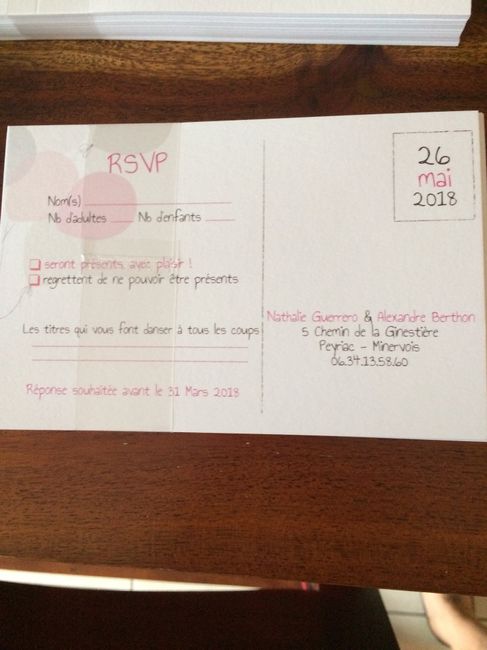  Nos faire part  sont là !!! - 4