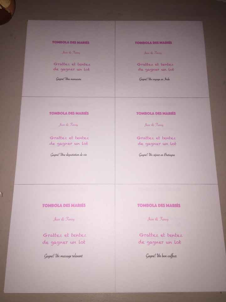 Mes tickets de tombola - 1