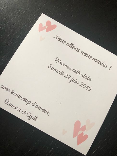  Faire part/save the date? quand? qui? quoi? - 2