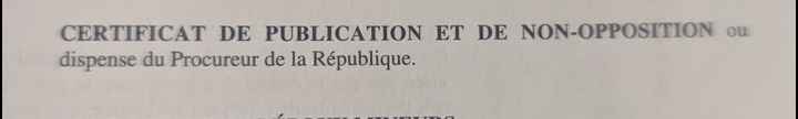 Certificat de publication pour la mairie - 1