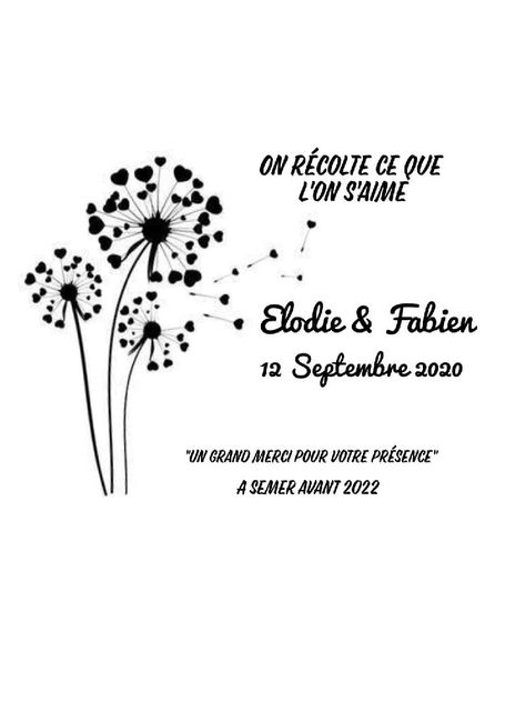 Graines à semer cadeaux invités 2