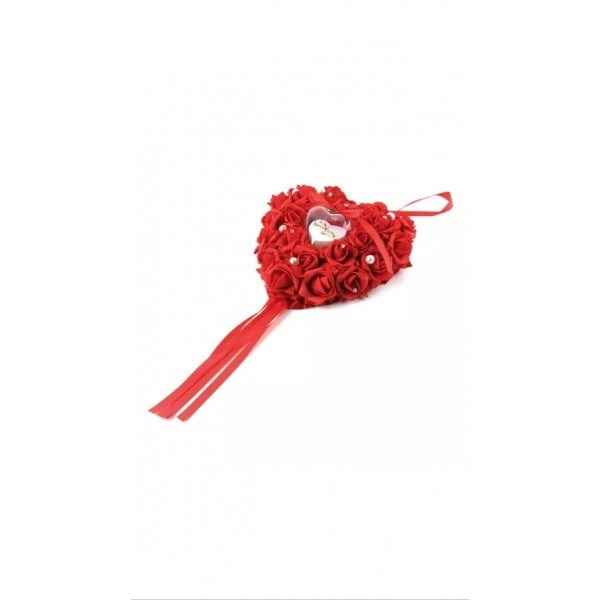 Porte Alliances Coeur en Roses Rouges