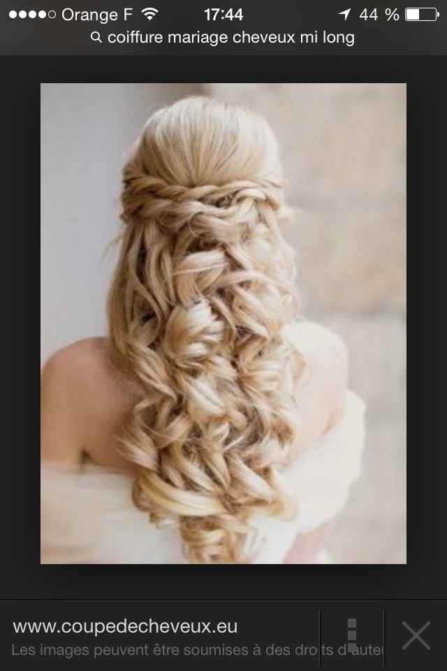 Cherche coiffure pour robe bustier (pas chignon traditionnel)? - 1