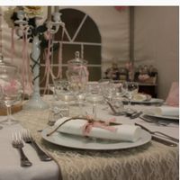 Déco de table rose et blanche - 1