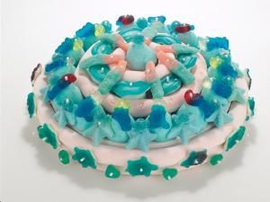 Gateau de bonbons bleus