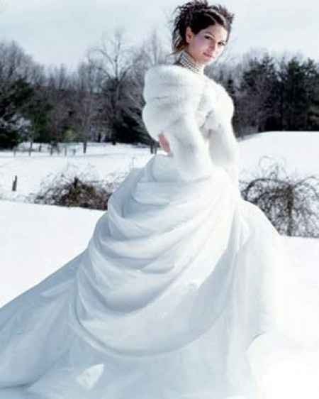 Robe de mariée spécial hiver