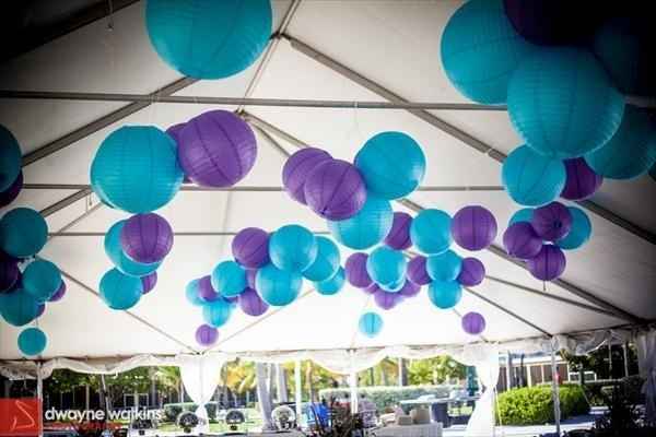 Couleur du mariage turquoise et violet