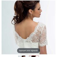 Boléro guipure boutonné au dos et décolleté dos plongeant - 1