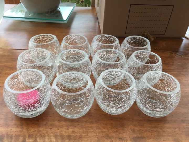 Apres mariage je vends sur amiens :porte menu, photophore , pot le parfait et boules japonaises - 3